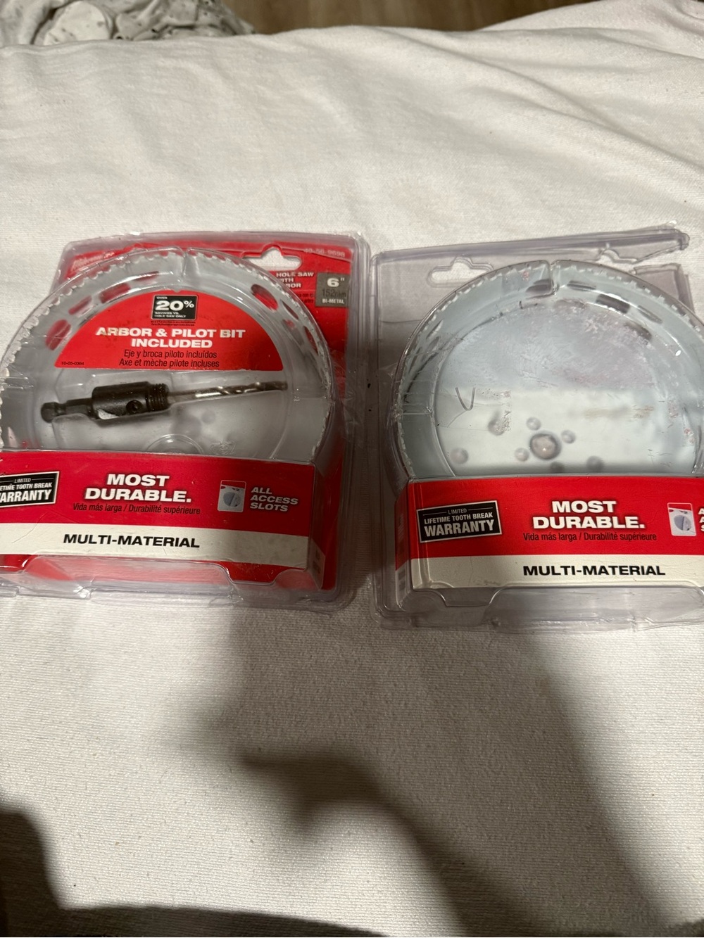 Milwaukee 49-56-9698 6 inch hole dozer bi metal hole saw with 2 arbor and 1 bit